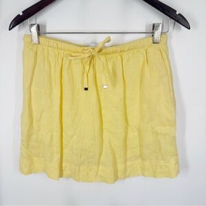 C&C California Yellow 100% Linen Women's Skort Skirt Medium